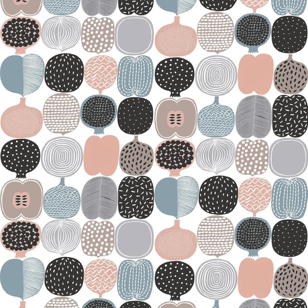imageMARIMEKKO Black ampamp White Kompotti Peel ampamp Stick WallpaperPink