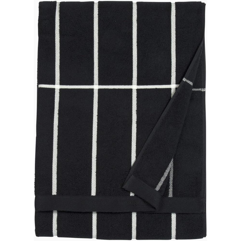 imageMARIMEKKO Melooni Terry Cotton Bath Towel Charcoal  Natural Forms Patterned Bath Towels  59 in x 28 inTiiliskivi