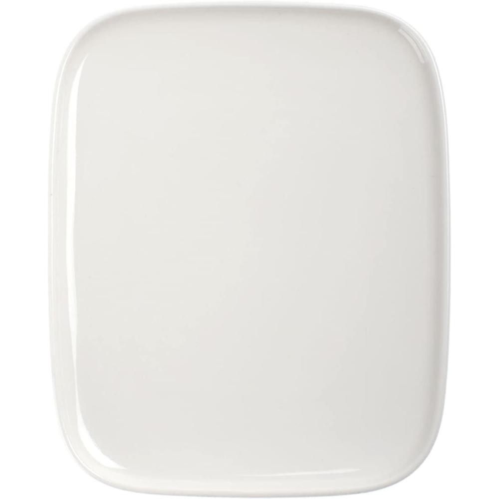 imageMARIMEKKO Oiva Dinner Plate  Refine Your Kitchen Dcor with Our Iconic White Stoneware  Stylish ampamp Classic White Porcelain Dinner Plates to Elevate Your Dining Experience 10inch DiameterRectangular Plate