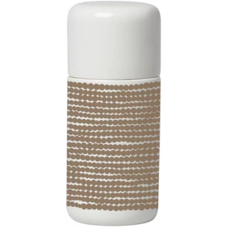 imageMARIMEKKO Oiva Rsymatto Stoneware Spice Grinder White ampamp Beige  Refine Your Kitchen Dcor with Our Iconic White Stoneware  Perfect Spice Grinder for Kitchen  Fine Grinder for Spices 2quotW x 6quotHBeigeWhite