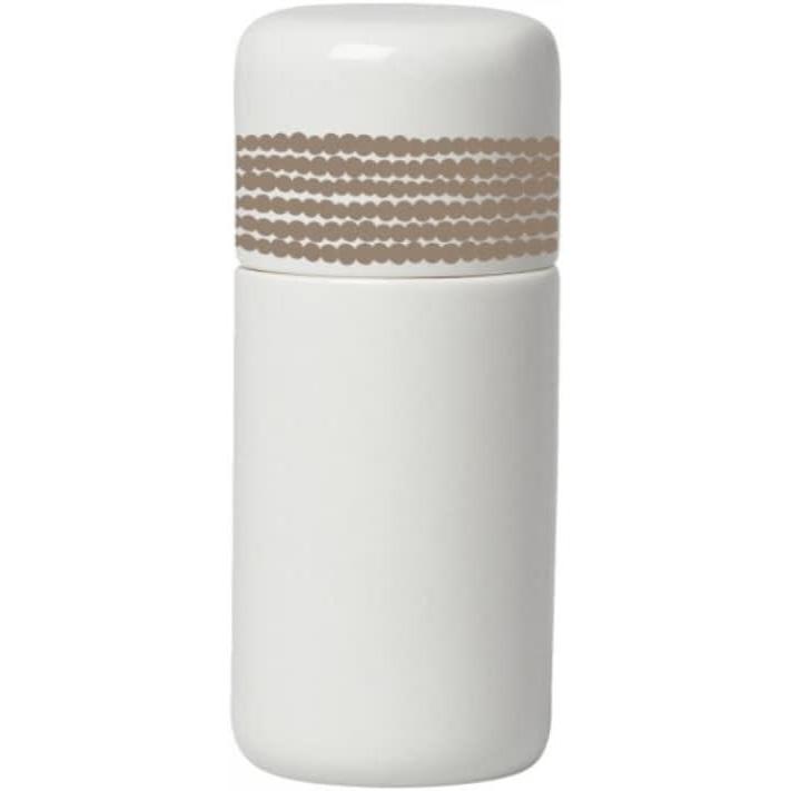 imageMARIMEKKO Oiva Rsymatto Stoneware Spice Grinder White ampamp Beige  Refine Your Kitchen Dcor with Our Iconic White Stoneware  Perfect Spice Grinder for Kitchen  Fine Grinder for Spices 2quotW x 6quotHWhiteBeige