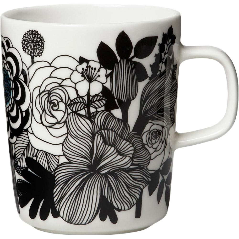 imageMARIMEKKO Oiva Siirtolapuutarha Coffee Mug  Refine Your Kitchen Dcor with Our Iconic Black and White Stoneware  Stylish Porcelain Coffee Cups to Elevate Your Drinking Experience 88 oz