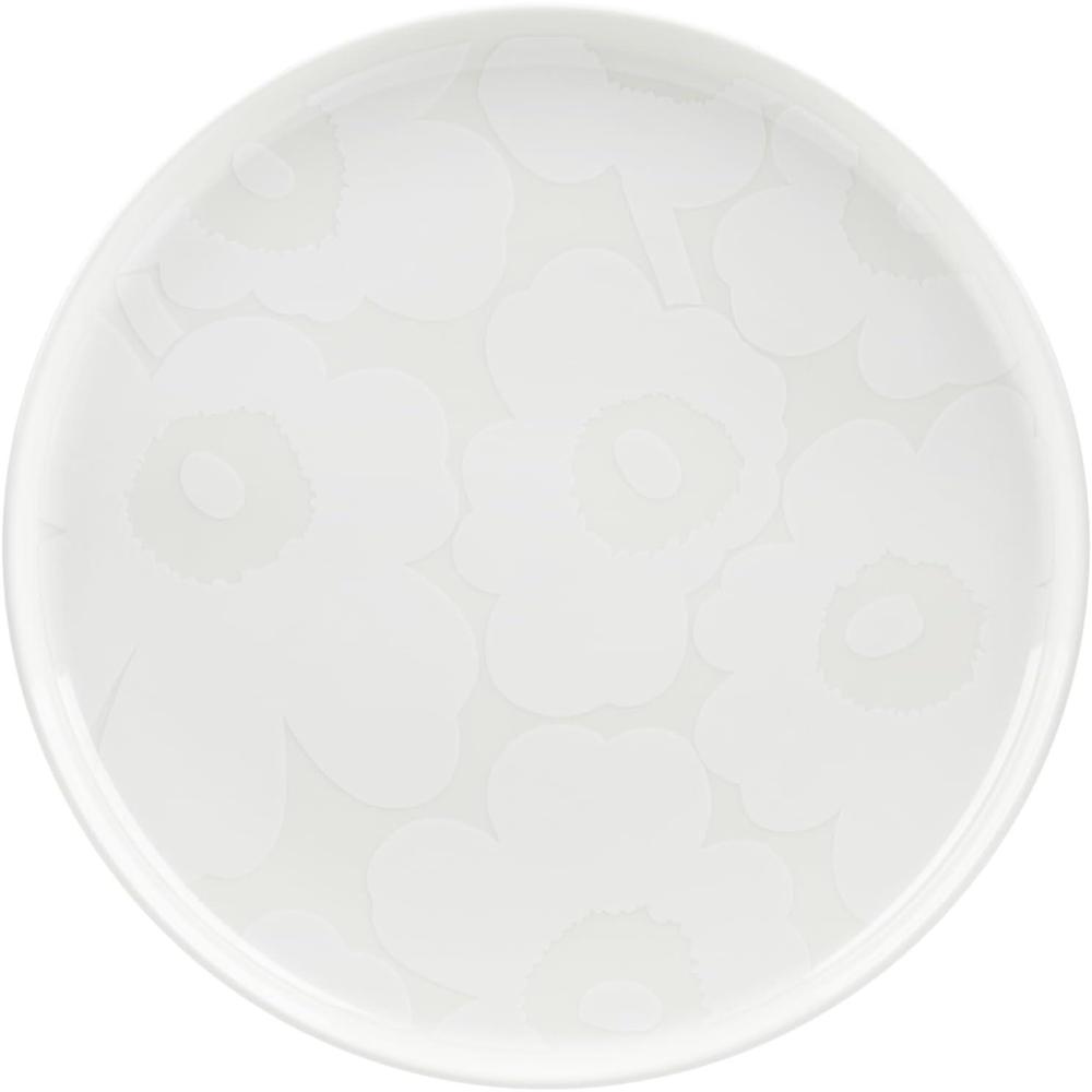 imageMARIMEKKO Oiva Unikko Dinner Plate  Refine Your Kitchen Dcor with Our Iconic White Stoneware  Stylish White Porcelain Dinner Plates to Elevate Your Dining Experience 10 in