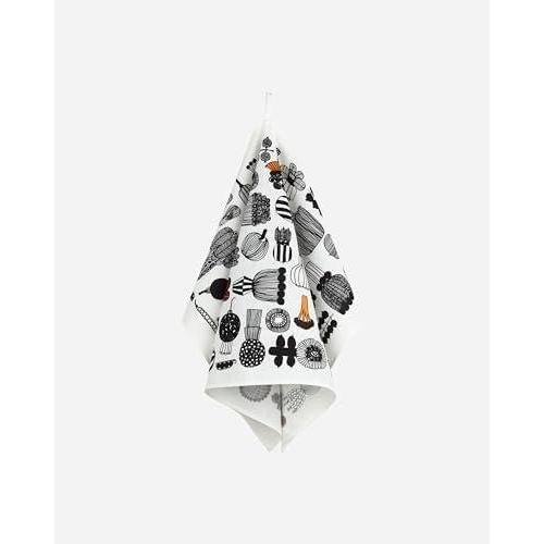 imageMARIMEKKO Puutarhurin Parhaat Kitchen Towel  Refine Your Kitchenware with Our Patterned Towels  Stylish and Functional Kitchen Towels with Hanging Loop 28 in x 19 in