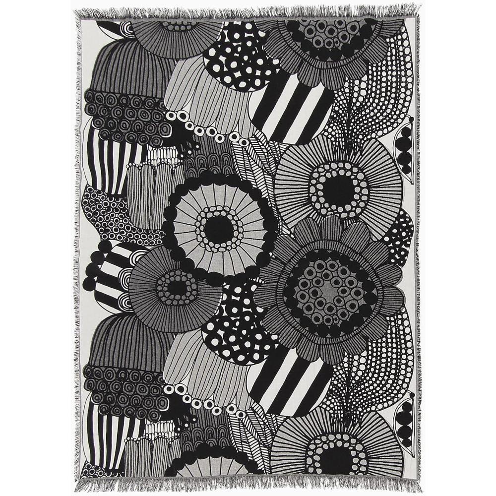 imageMARIMEKKO Siirtolapuutarha Blanket  Refine Your Home Dcor with Our Iconic Black ampamp White Decorative Throw Blankets for Sofa 51 x 71 Inch