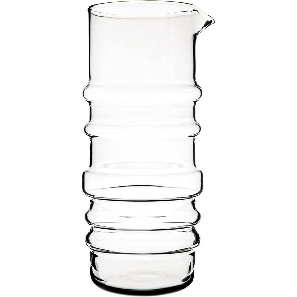 imageMARIMEKKO Sukat Makkaralla Glass Pitcher  Refine Your Kitchen Dcor with Our Iconic Clear Glassware  Stylish ampamp MouthBlown Pitcher with Spout 1 Liter338 Ounces