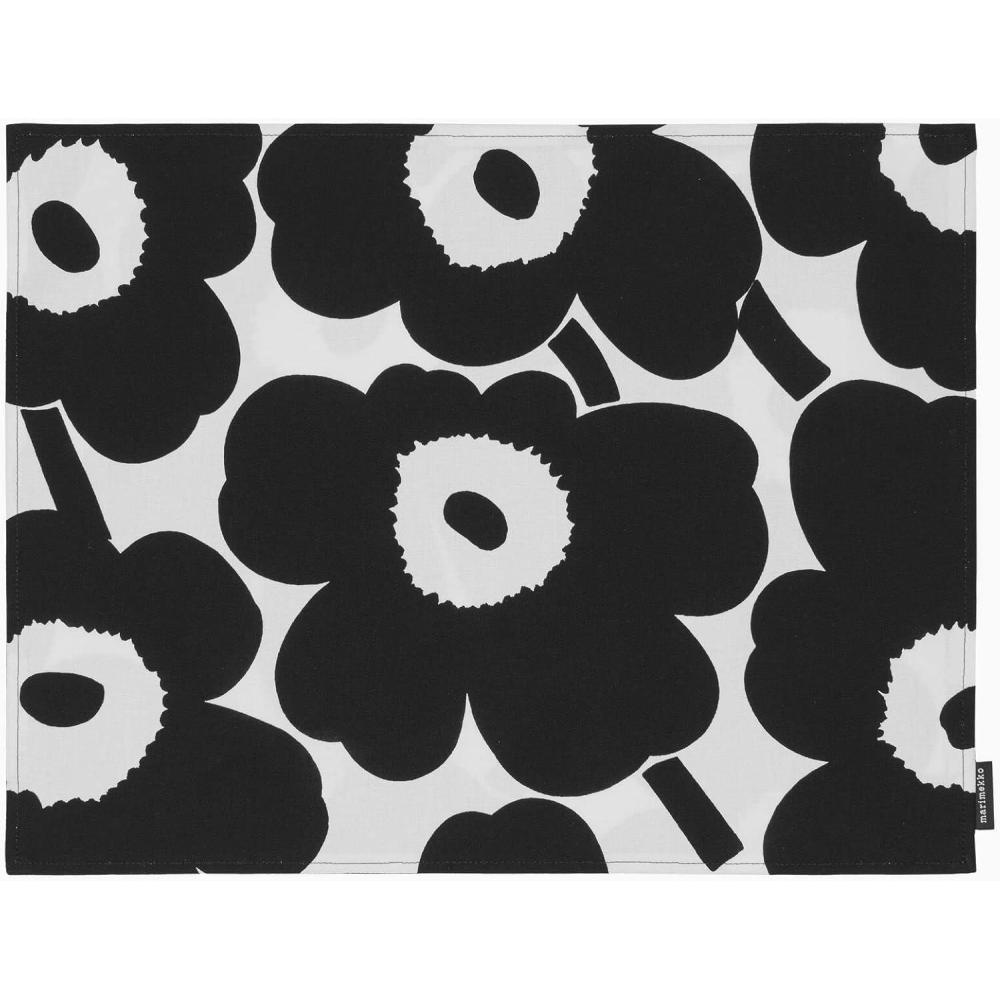 imageMARIMEKKO Unikko Placemat  Refine Your Dining Room with Our Iconic Table Decor  Stylish Black and White Placemats to Elevate Your Dining Experience 12 in x 16 in