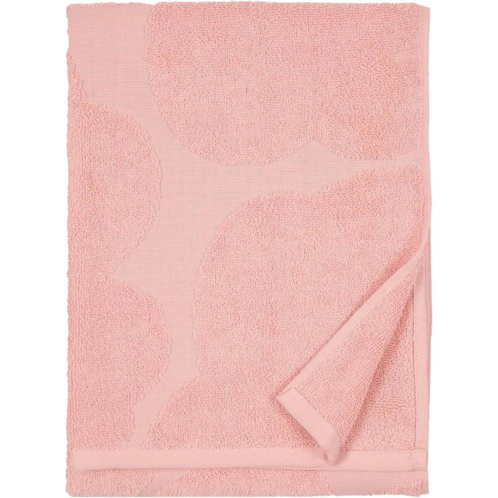 imageMARIMEKKO Unikko Terry Cotton Hand Towel  Floral Patterned Hand Towels Pink 28 in x 20 in