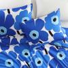 MARIMEKKO – King Comforter Set, Cotton Bedding with Matching Shams, Lightweight Home Decor for All Seasons (Unikko Red, King)(Unikko Blue)