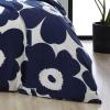 MARIMEKKO – King Comforter Set, Cotton Bedding with Matching Shams, Lightweight Home Decor for All Seasons (Unikko Red, King)(Unikko Indigo)