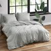MARIMEKKO – King Duvet Cover Set, Cotton Percale Bedding with Matching Shams, All Season Home Decor (Ojakellukka Multicolor, King) (OBS)(Fokus Grey)