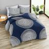 MARIMEKKO – King Duvet Cover Set, Cotton Percale Bedding with Matching Shams, All Season Home Decor (Ojakellukka Multicolor, King) (OBS)(Fokus Navy)