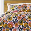 MARIMEKKO – Queen Comforter Set, Cotton Percale Bedding with Matching Shams, All Season Home Decor (Rosarium Pink, Queen)(Queen (Comforter))