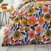MARIMEKKO – Queen Comforter Set, Cotton Percale Bedding with Matching Shams, All Season Home Decor (Rosarium Pink, Queen)(Queen (Comforter))