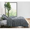 MARIMEKKO – Queen Duvet Cover Set, Cotton Bedding with Matching Shams & Button Closure, All Season Home Decor (Rasymatto Black, Queen)(King)