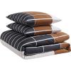 MARIMEKKO – Queen Duvet Cover Set, Organic Cotton Bedding with Matching Shams, Bold Floral Home Decor, GOTS Certified (Pieni Kukkatori Pink, Queen)(Tiiliskivi Raita Charcoal)