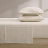 MARIMEKKO – Queen Sheets, Organic Cotton Bedding Set, Luxuriously Soft & Smooth Home Decor, GOTS Certified (Pikku Rasymatto Beige, Queen)(Pieni Tiiliskivi Beige)
