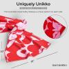 MARIMEKKO – Unikko Cotton Terry Bath Towel (Red) – Floral Patterned Bath Towels – 59 in x 28 in(Floral)