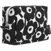 MARIMEKKO Kaika Mini Unikko Terry Cotton Cosmetic Pouch (Black) – Floral Cosmetic Pouch to Include in your Travel Essentials – 8 in x 6 in(Black)