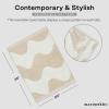 MARIMEKKO Lokki Terry Cotton Hand Towel (Beige) – Waves Patterned Hand Towels – 28 in x 20 in(Beige)