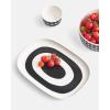 MARIMEKKO Melooni Serving Platter – Refine Your Kitchen Décor with Our Black & White Stoneware — Stylish Retro Serving Platter to Elevate Your Dining Experience (13 in x 9 in)