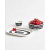 MARIMEKKO Melooni Serving Platter – Refine Your Kitchen Décor with Our Black & White Stoneware — Stylish Retro Serving Platter to Elevate Your Dining Experience (13 in x 9 in)