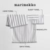 MARIMEKKO Melooni Terry Cotton Bath Towel (Charcoal) – Natural Forms Patterned Bath Towels – 59 in x 28 in(Kaksi Raitaa)