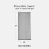 MARIMEKKO Melooni Terry Cotton Bath Towel (Charcoal) – Natural Forms Patterned Bath Towels – 59 in x 28 in(Kaksi Raitaa)