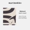 MARIMEKKO Melooni Terry Cotton Bath Towel (Charcoal) – Natural Forms Patterned Bath Towels – 59 in x 28 in(Melooni)
