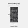 MARIMEKKO Melooni Terry Cotton Bath Towel (Charcoal) – Natural Forms Patterned Bath Towels – 59 in x 28 in(Räsymatto)