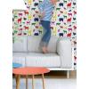MARIMEKKO Multi Rulla Peel & Stick Wallpaper, Red