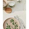 MARIMEKKO Oiva Elokuun Varjot Stoneware Salad Plate – Refine Your Kitchen Décor with Our Iconic Terra and Green Plates – Stylish Porcelain Salad Plates (8”)(Large Bowl (50oz))