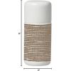 MARIMEKKO Oiva Räsymatto Stoneware Spice Grinder (White & Beige) — Refine Your Kitchen Décor with Our Iconic White Stoneware — Perfect Spice Grinder for Kitchen — Fine Grinder for Spices (2″W x 6″H)(Beige/White)