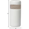 MARIMEKKO Oiva Räsymatto Stoneware Spice Grinder (White & Beige) — Refine Your Kitchen Décor with Our Iconic White Stoneware — Perfect Spice Grinder for Kitchen — Fine Grinder for Spices (2″W x 6″H)(White/Beige)