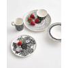 MARIMEKKO Oiva Siirtolapuutarha Deep Dinner Plate — Refine Your Kitchen Décor with Our Iconic White Stoneware — Stylish Pasta Bowls with Rim to Elevate Your Dining Experience (8”/8.8 oz)
