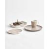 MARIMEKKO Oiva Siirtolapuutarha Dinner Plate — Refine Your Kitchen Décor with Our Iconic Beige & White Stoneware — Stylish White Porcelain Dinner Plates to Elevate Your Dining Experience (10 in)(Beige Siirto)