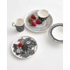 MARIMEKKO Oiva Siirtolapuutarha Dinner Plate — Refine Your Kitchen Décor with Our Iconic Black & White Stoneware — Stylish White Porcelain Dinner Plates to Elevate Your Dining Experience (10”)