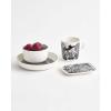 MARIMEKKO Oiva Siirtolapuutarha Large Mug — Refine Your Kitchen Décor with Our Iconic Black & White Stoneware — Stylish Porcelain Coffee Mugs to Elevate Your Drinking Experience (14oz)(Garden Print)