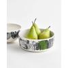 MARIMEKKO Oiva Siirtolapuutarha Serving Bowl – Refine Your Kitchen Décor with Our Iconic Black and White Stoneware — Elevate Your Dining Experience with This Stylish Cereal Bowl (1,5 L)