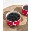 MARIMEKKO Oiva Unikko Medium Bowl — Refine Your Kitchen Décor with Our Iconic Floral Dinnerware — Red & White Soup/Salad Serving Bowl — Dessert Bowls to Elevate Your Dining Experience (17.6 Oz)