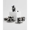 MARIMEKKO Oiva Unikko Mug – Refine Your Kitchen Décor with Our Iconic Floral Stoneware – Stylish Porcelain Coffee Mugs to Elevate Your Drinking Experience (13.5oz)(Unikko Black)