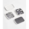 MARIMEKKO Oiva Unikko Rectangular Plate (Black) — Refine Your Kitchen Décor with Our Iconic Black & White Stoneware — Serving Plates to Elevate Your Dining Experience (5 in x 6 in)