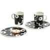 MARIMEKKO Oiva Unikko Salad Plate — Refine Your Kitchen Décor with Our Iconic Black & White Stoneware — Stylish Floral Salad Plates to Elevate Your Drinking Experience (8 in Diameter)