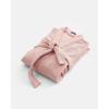 MARIMEKKO Pieni Unikko Terry Cotton Bathrobe (Powder Pink) – Floral Patterned Bathrobe – 46 in x 23 in (L/XL)(Powder Pink)