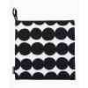 MARIMEKKO Siirtolapuutarha Oven Mitt with Hanging Loop – Refine Your Kitchen Décor with Our Cute Oven Mitts Made of Cotton – Kitchen Mitts for Oven (12″ L x 6″ W)(Black Räsymatto)