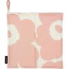 MARIMEKKO Siirtolapuutarha Oven Mitt with Hanging Loop – Refine Your Kitchen Décor with Our Cute Oven Mitts Made of Cotton – Kitchen Mitts for Oven (12″ L x 6″ W)(Pink)