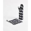 MARIMEKKO Siirtolapuutarha Oven Mitt with Hanging Loop – Refine Your Kitchen Décor with Our Cute Oven Mitts Made of Cotton – Kitchen Mitts for Oven (12″ L x 6″ W)(Black Pieni)