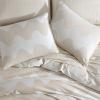 MARIMEKKO Tommy Bahama – Queen Duvet Cover Set, Soft Bedding with Matching Shams, Basketweave Textured Home Decor (Wicker Solid White, Queen)(Beige)