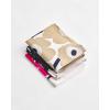 MARIMEKKO Unikko Cotton Linen Kitchen Towel Set of 2 — Refine Your Kitchen Décor with Our Floral Patterned Towels — Stylish and Functional Black and White Kitchen Towels (28 in x 19 in Each)(Unikko Beige)