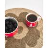 MARIMEKKO Unikko Jute Placemat — Refine Your Dining Room with Our Iconic Table Decor — Stylish Jute Placemats to Elevate Your Dining Experience (15 in Diameter)(Placemat)